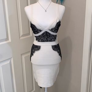 ❌SOLD❌BEBE lace detail bandage dress